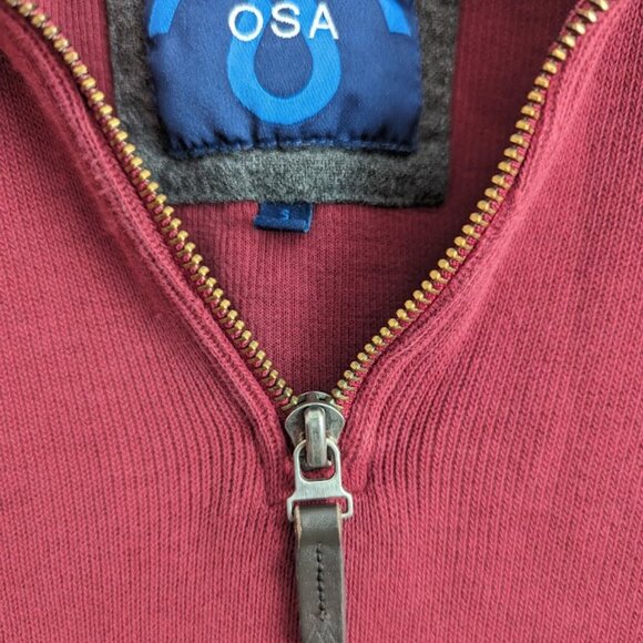 MARTIN + OSA Red Zip Neck Long Sleeve Sweatshirt - Picture 3 of 14